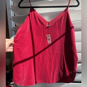 Express Burgundy Red Velvet Camisole Top